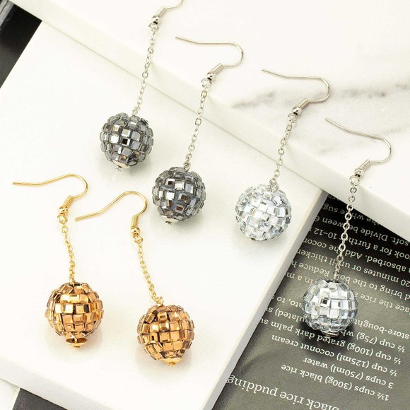 Jewelry Nwt Disco Ball Dangle Earrings Poshmark
